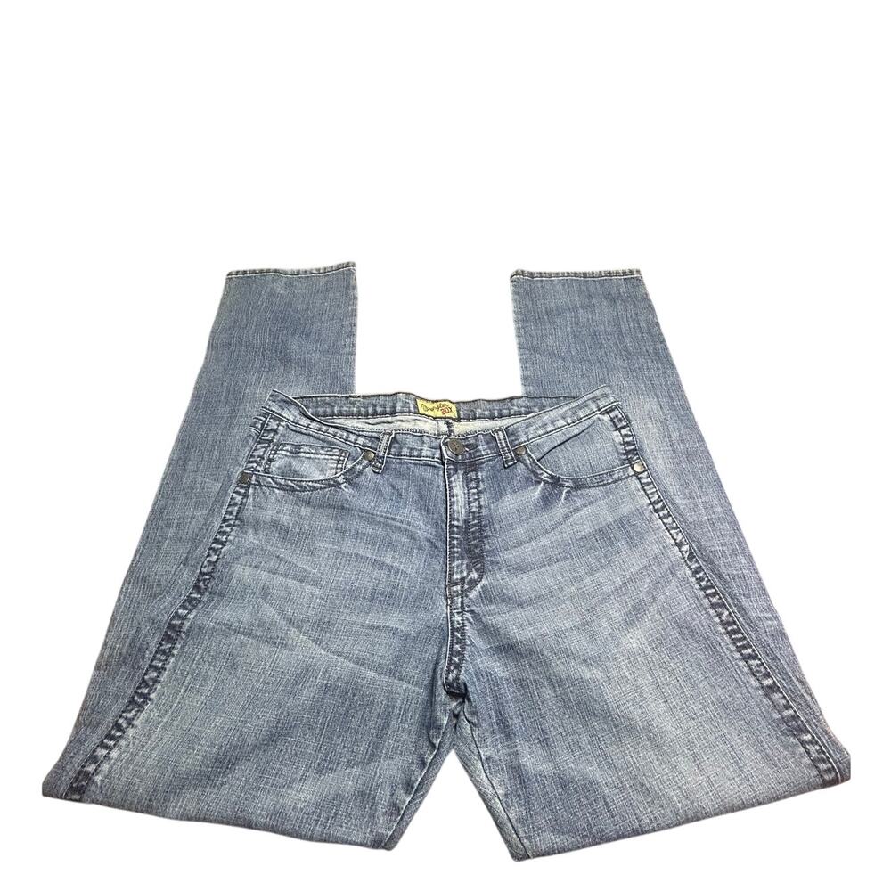 Wrangler 20x mens straight leg medium wash size 38x36